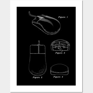 Mouse Design Vintage Patent Drawing Posters and Art